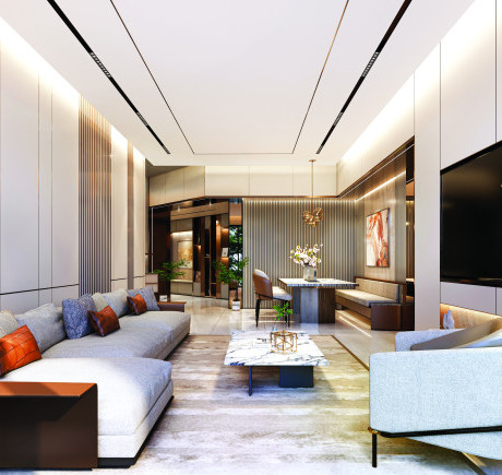 Rustomjee Crescent Living Room